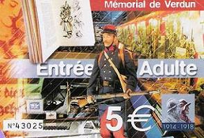 Ticket to enter Verdun