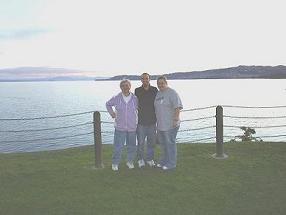 Sandy, Dave and Jess at Lake Taupo, largest lake in New Zealand